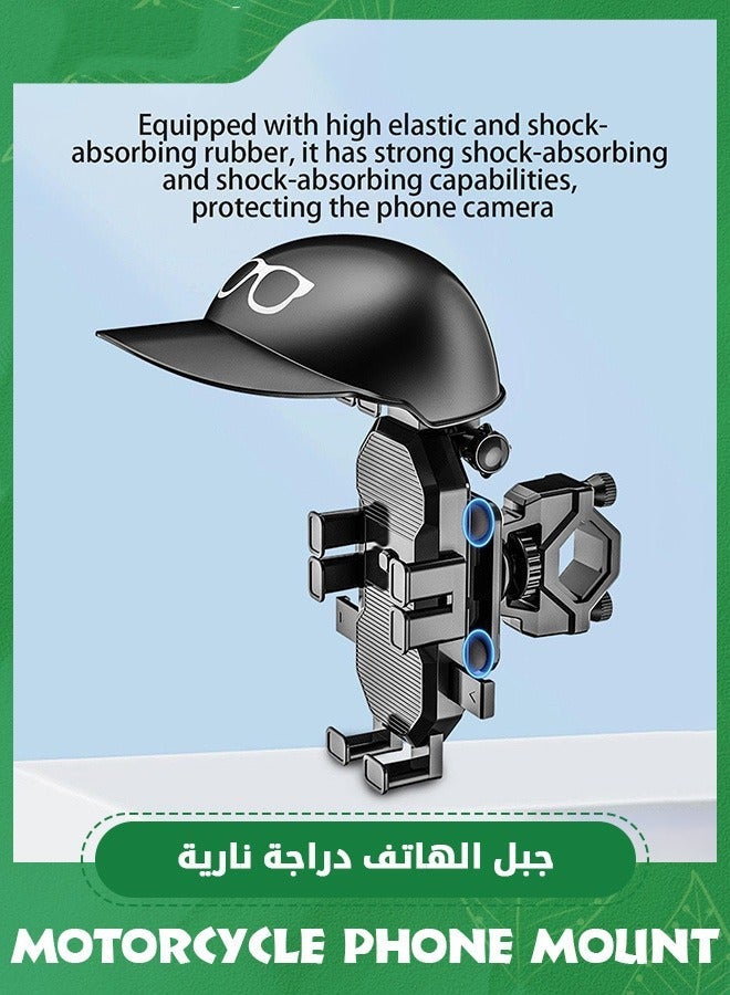 Arabest Bike Phone Holder, Motorcycle Phone Mount Motorcycle Handlebar Cell Phone Clamp, Scooter Phone Clip with Helmet,Bicycle Riding Equipment - Image 2