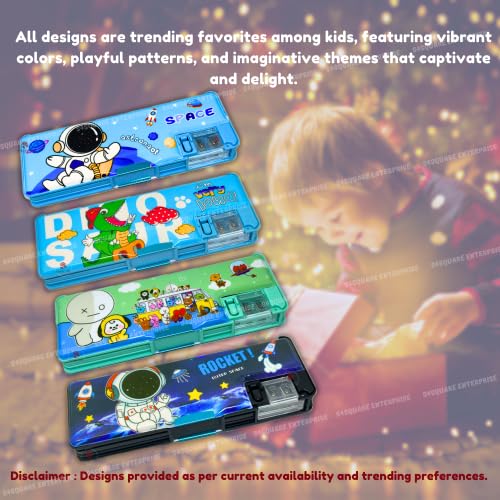 S4SQUARE ENTERPRISE صندوق S4SQUARE ENTERPRISE الهندسي مع إضاءة LED | أدوات مكتبية أنيقة للأطفال (عبوة 1) أفضل هدية عيد ميلاد وعودة للأطفال - Image 4