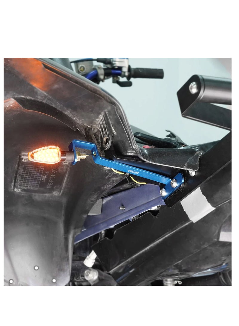 Generic Pair of CNC machined Rear Turn Signal Light Mount Bracket Holder For Yamaha Raptor 700, Blue  - Image 4