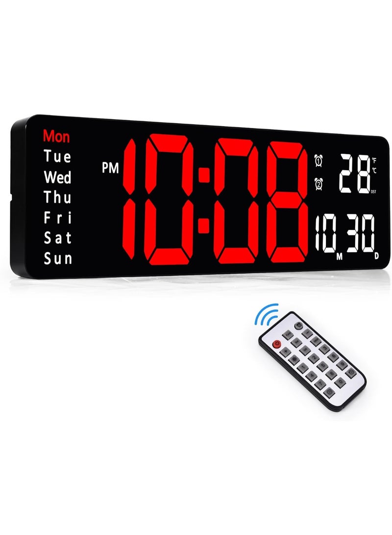 Sukeen LED Digital Alarm Clock with Large Display, Temperature & Date – Remote Control Desk/Table Clock (Model 6629) - Image 1