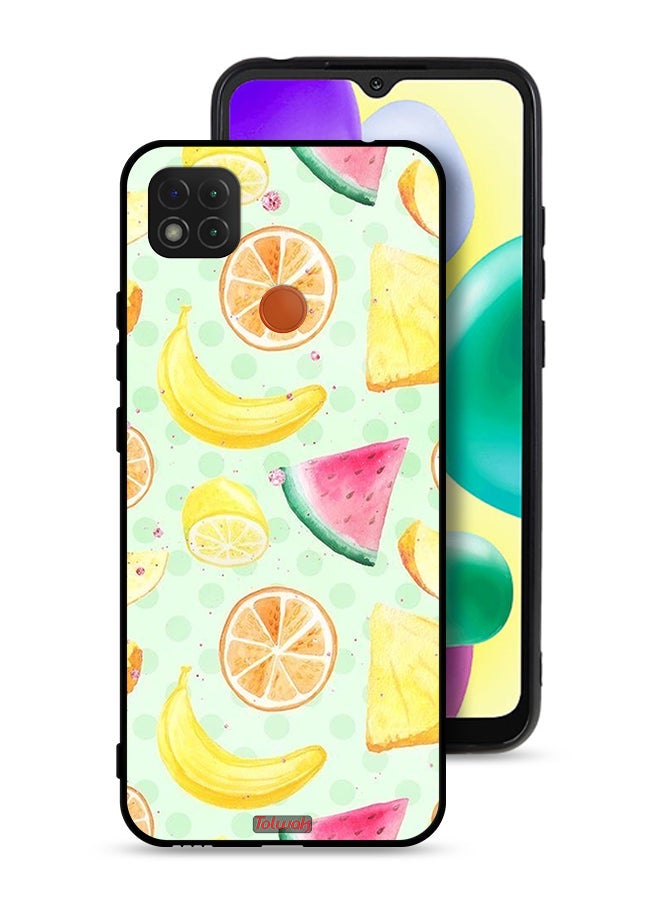 Tolwak Xiaomi Redmi 9C Protective Case Cover Fruits Watercolor Art - Image 1