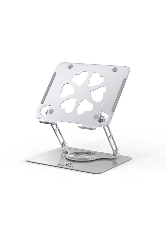 Earldom EH238 Carbon Steel Laptop Stand – 360° Adjustable Rotating Stand, Foldable & Durable for Laptops and Tablets - Image 2
