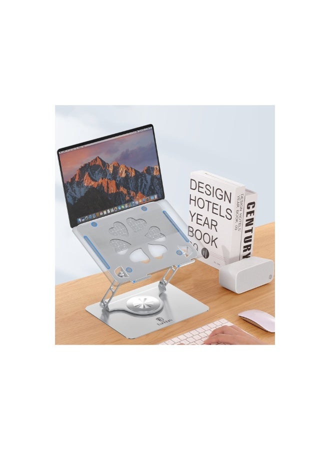 Earldom EH238 Carbon Steel Laptop Stand – 360° Adjustable Rotating Stand, Foldable & Durable for Laptops and Tablets - Image 3