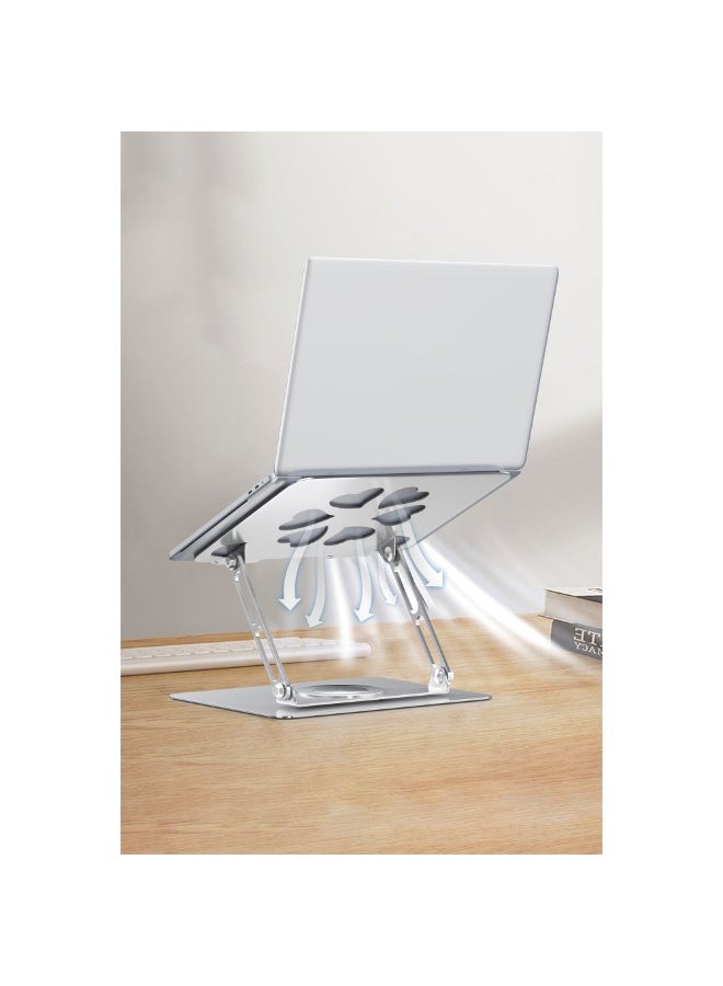 Earldom EH238 Carbon Steel Laptop Stand – 360° Adjustable Rotating Stand, Foldable & Durable for Laptops and Tablets - Image 4