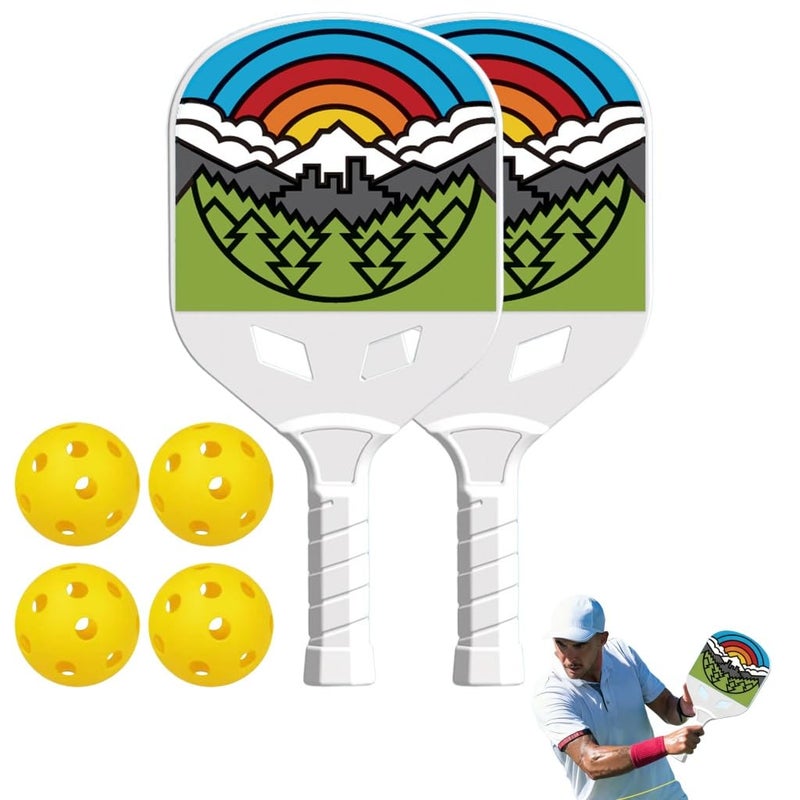 Proberos ® Professional Pickleball Paddle Set with 4 Balls, Non-Slip Grip, Durable Pickleball Paddle, Lightweight Design Rackets, Outdoor Backyard Sport Game Set, Family Beginner Friendly - Image 1
