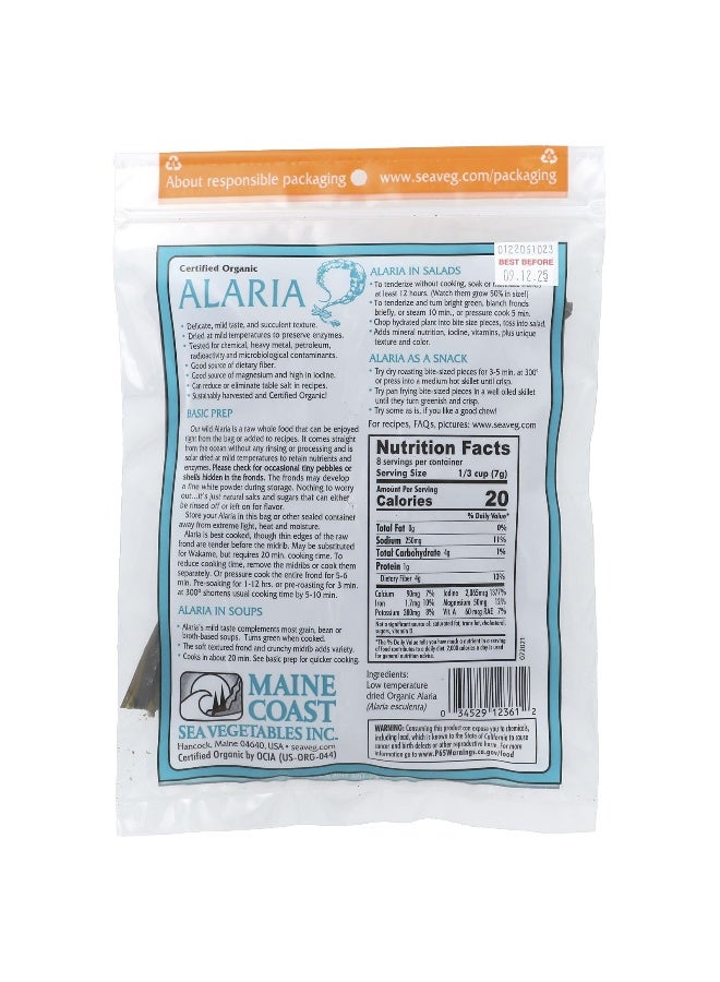 Maine Coast Sea Vegetables Maine Coast Sea Vegetables, Alaria, Wild Atlantic Wakame, 2 oz (56 g)  - Image 2