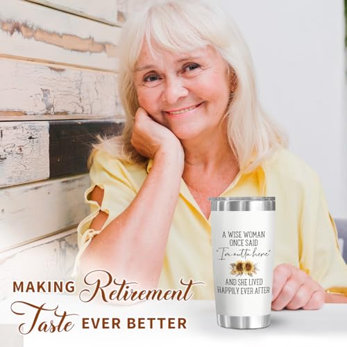 Veryhomy Retired 2026 Tumbler - Retirement Gifts For Women, A Wise Woman Once Said Stainless Steel 20Oz Tumbler - Christmas Gift for Retired Women, Farewell Gifts for Coworkers, Mom, Teacher, Nurse, Boss - Image 4