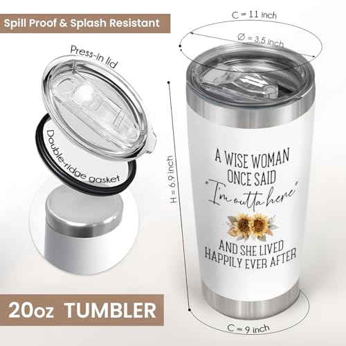 Veryhomy Retired 2026 Tumbler - Retirement Gifts For Women, A Wise Woman Once Said Stainless Steel 20Oz Tumbler - Christmas Gift for Retired Women, Farewell Gifts for Coworkers, Mom, Teacher, Nurse, Boss - Image 2