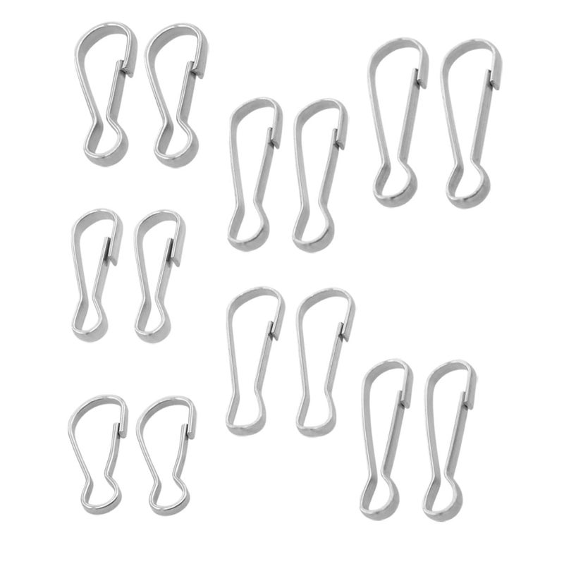14Pcs Titanium Steel Jewelry Clasps Buckles Connectors for DIY Necklace Bracelet Making - Image 2
