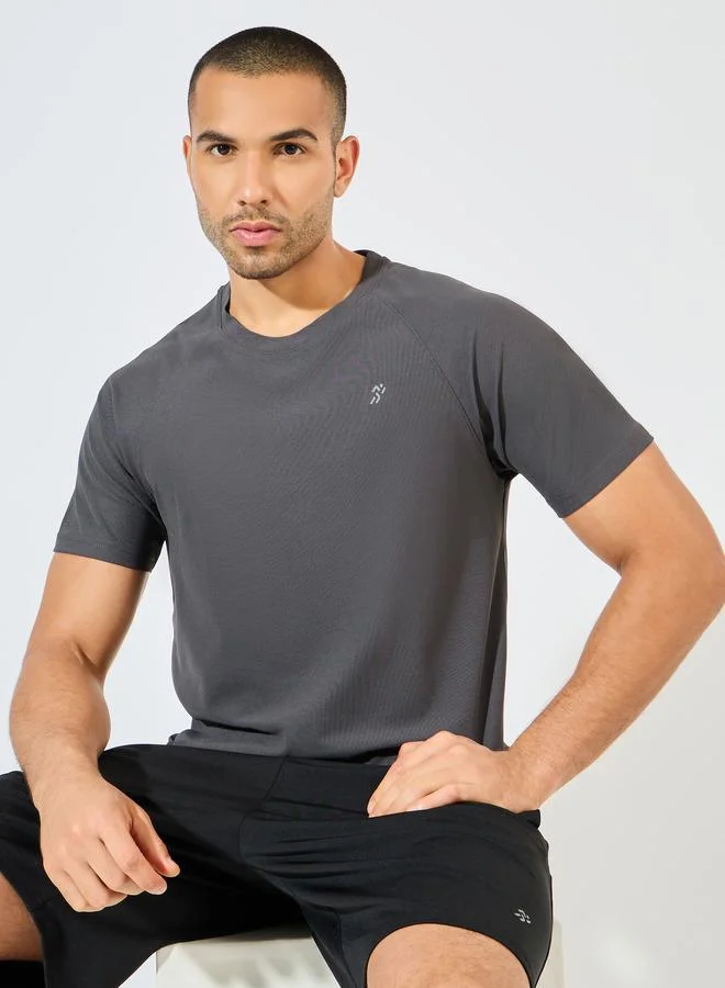 Styli Active  Micro Pique Quick Dry Raglan Regular Fit T-Shirt for Men | Best Price UAE