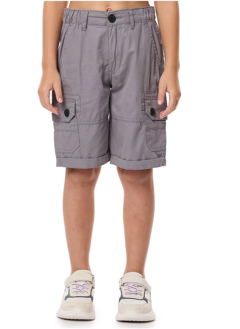 victor and jane victor and Jane Boys Cargo Bermuda Shorts - Grey
