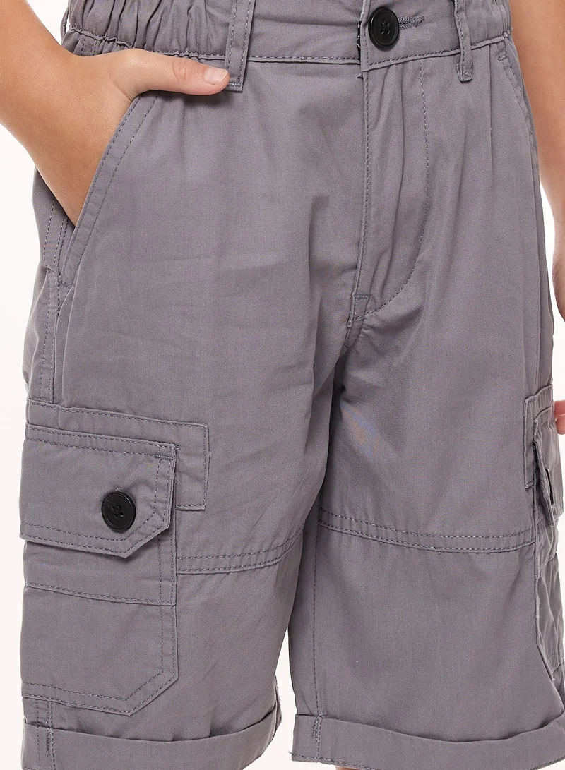 Victor And Jane  BOYS CLASSIC CARGO SHORTS- GREY for Men | Best Price UAE
