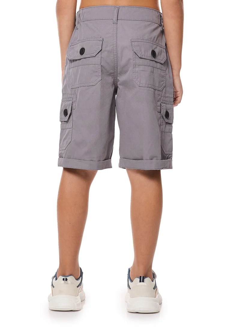 Victor And Jane  BOYS CLASSIC CARGO SHORTS- GREY for Men | Best Price UAE