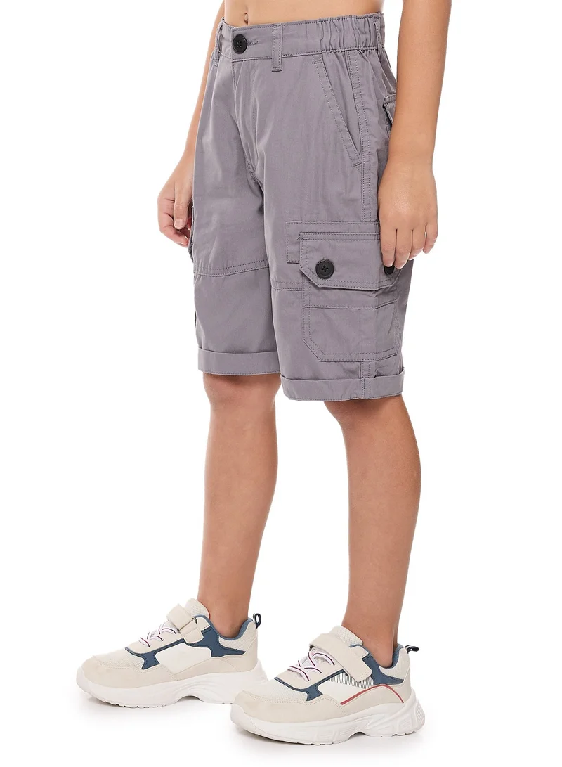 Victor And Jane  BOYS CLASSIC CARGO SHORTS- GREY for Men | Best Price UAE