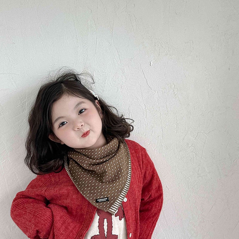Children'S Scarf Korean Style Cute Super Cute Boy Girl Baby Scarf Warm Thickeneded Triangle Scarf - Image 3