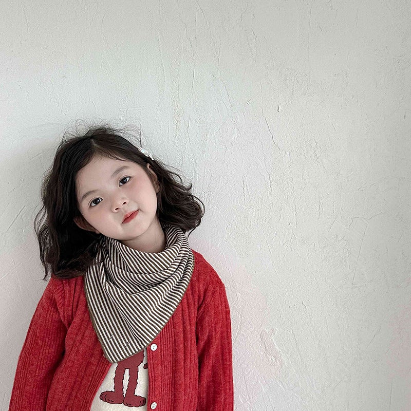 Children'S Scarf Korean Style Cute Super Cute Boy Girl Baby Scarf Warm Thickeneded Triangle Scarf - Image 4