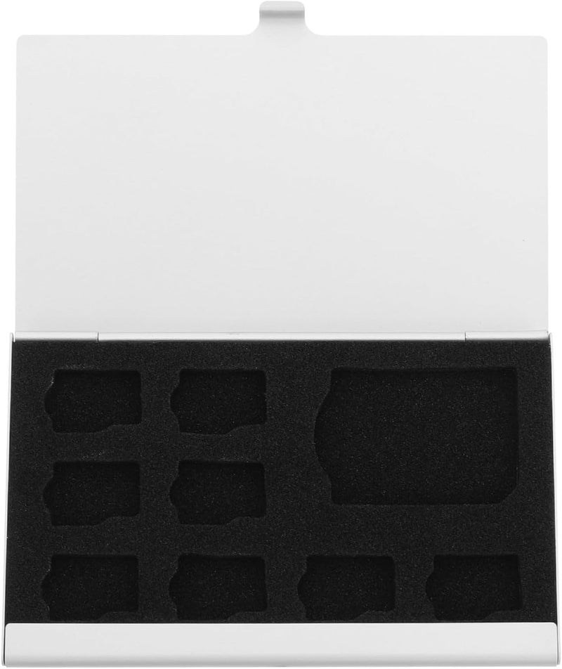 Didiseaon 9-Slot Aluminum Alloy Memory Card Holder Case, Anti-Static Waterproof Storage Keeper for Micro and Standard Cards, Portable Data Container for Photographers and Travelers - Image 1
