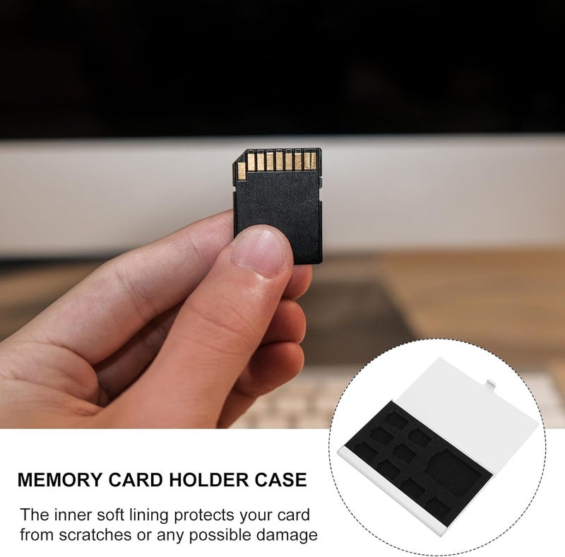 Didiseaon 9-Slot Aluminum Alloy Memory Card Holder Case, Anti-Static Waterproof Storage Keeper for Micro and Standard Cards, Portable Data Container for Photographers and Travelers - Image 4