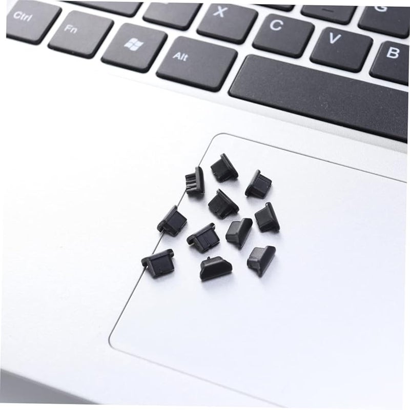 Artibetter 10 Pack Black Dust Plugs for Phone Charging Ports Type C Outlet Cover - Image 4