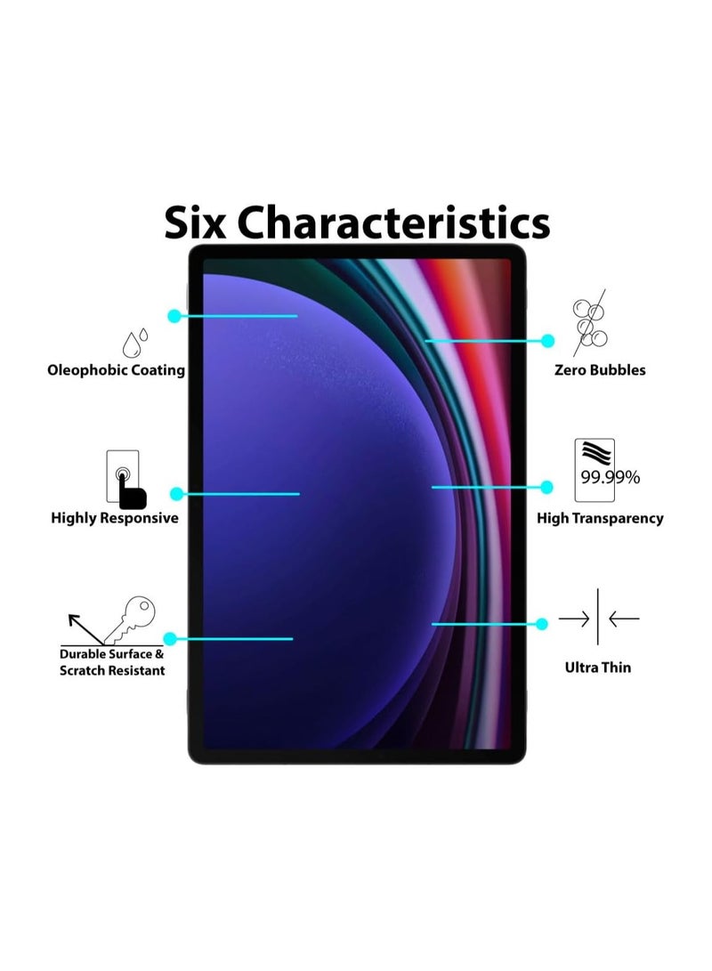 DUSALA Screen Protector compatible with Samsung Galaxy Tab S9 2023 Tempered Glass Film HD Full Coverage Easy Installation Bubble Free Application - Image 3