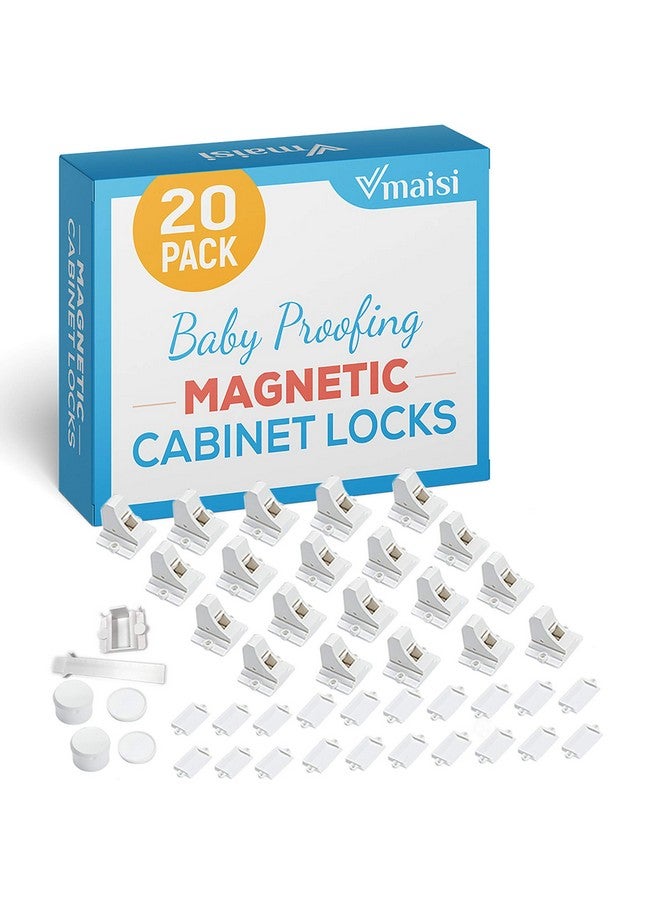 vmaisi K Magnetic Cabinet Locks Baby Proofing - Vmaisi Children Proof Cupboard Drawers Latches - Adhesive Easy Installation - Image 1