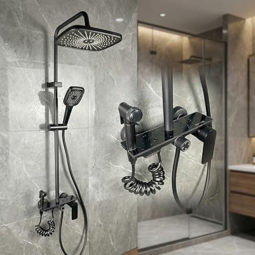 InArt Premium Brass Wall Mount Shower Set – Elegant 4-Function Mixer System for Ultimate Bathing Experience - Image 5