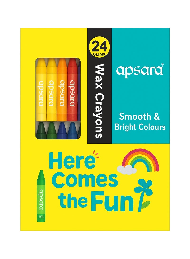 Apsara Wax Crayons -24 Shades best for students and for gifts - Image 1
