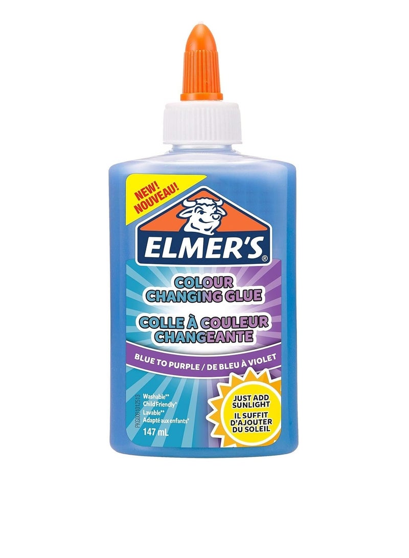 Elmers Liquid Color Changing Glue Blue To Purple Colour Glue - Image 1
