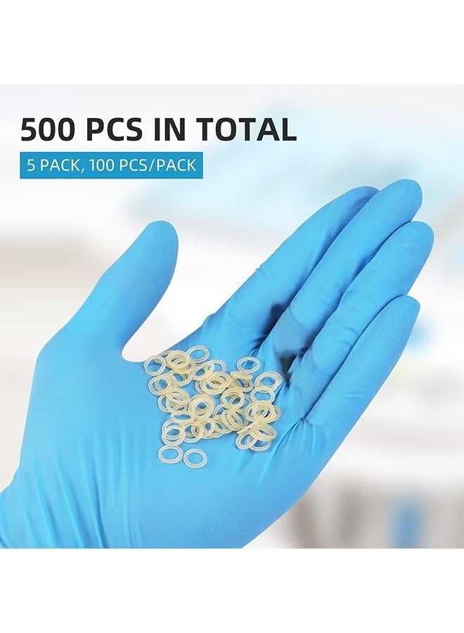 هابي دي 500 قطعة من أشرطة المطاط المرنة لتقويم الأسنان، وزن 4.5 أونصة، مقاس 1/4", أشرطة مطاطية للأسنان لفجوات الأسنان، تقويم الأسنان، تسريحات الكلاب مثل العقد العلوية، الأقواس، الضفائر، فجوات الأسنان، وتسريحات الشعر الجدائل (دريدلوكس) - Image 2