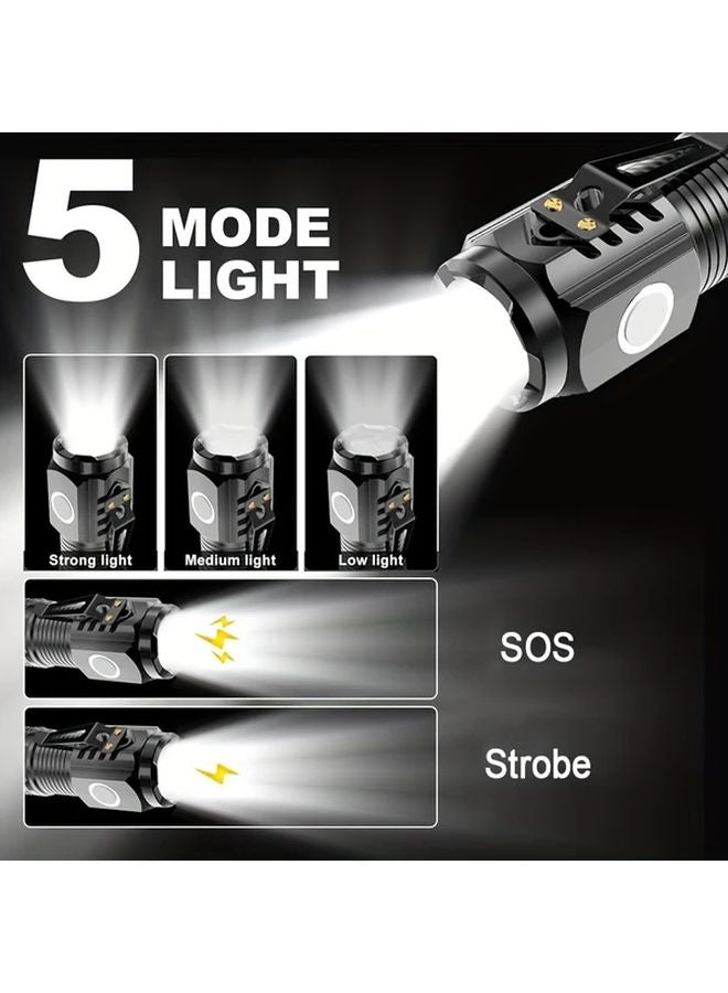 3LED Rechargeable Flashlight Compact Portable Torch For Camping Hiking Emergency - Image 5