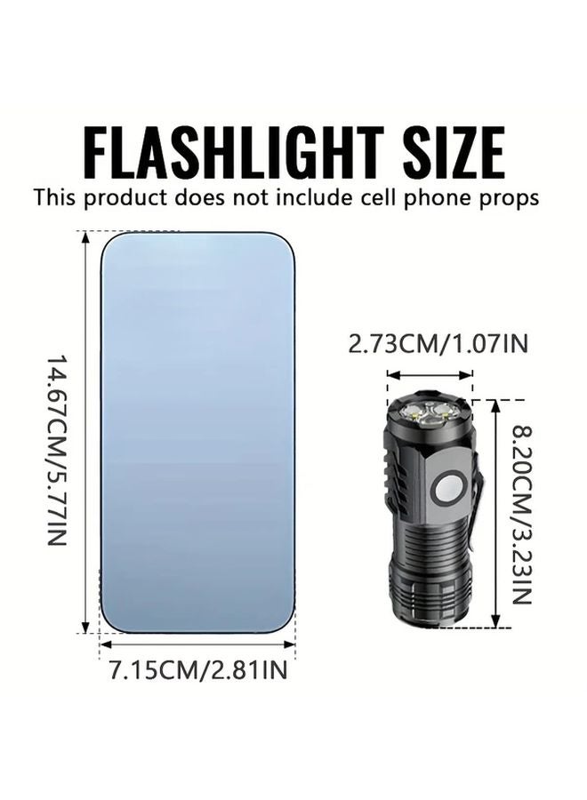 3LED Rechargeable Flashlight Compact Portable Torch For Camping Hiking Emergency - Image 4