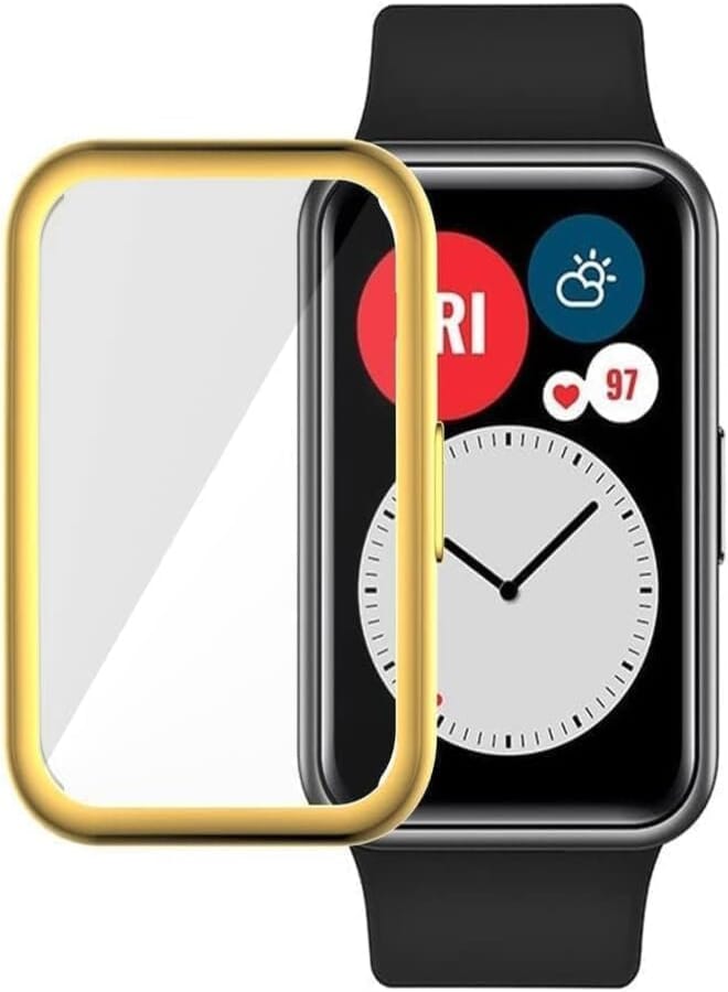 Next Next Store Compatible with Huawei Watch Fit 2 Case Soft Full Protective Cover Case (Gold)