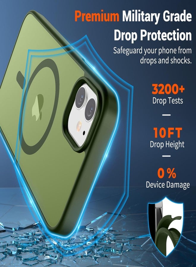 SUPFINE Magnetic for iPhone 11 Case(Compatible with MagSafe)(Military Grade Drop Protection) Slim Translucent Matte Shockproof with Anti-Fingerprint Phone Case,Cangling Green - Image 3