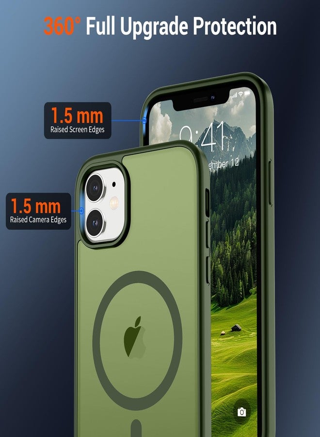 SUPFINE Magnetic for iPhone 11 Case(Compatible with MagSafe)(Military Grade Drop Protection) Slim Translucent Matte Shockproof with Anti-Fingerprint Phone Case,Cangling Green - Image 4