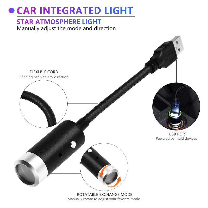1 Pc Fashionable Light Beautiful USB Decoration Lamp (Black) - Image 5
