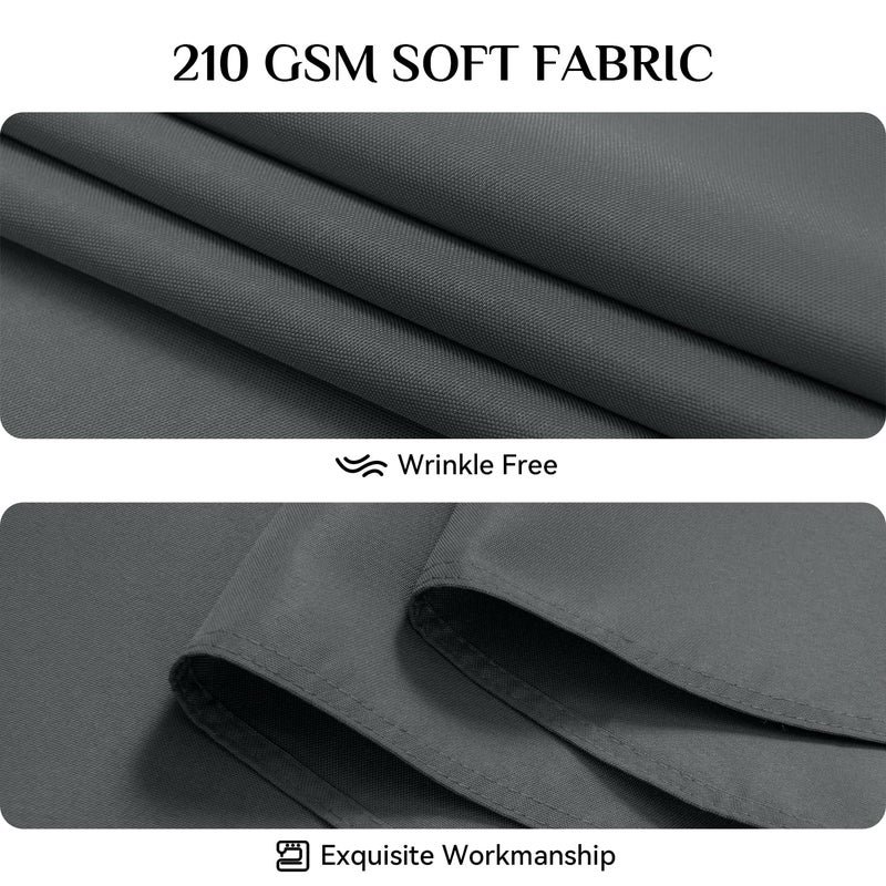Softalker Rectangle Tablecloth  Waterproof & Stain Resistant Table Cloths Wrinkle Free Fabric Washable 210GSM Polyester Table Cover for Dining/Party/Outdoor - 60 x 84 inch Grey - Image 5