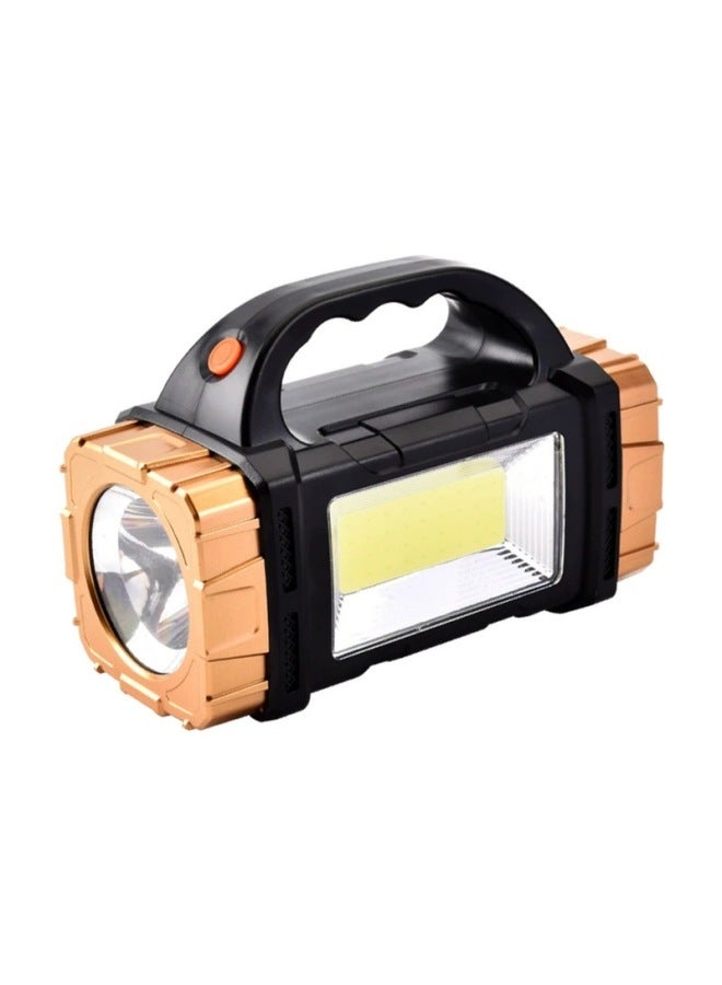 Multifunctional Portable Lamp Flashlight Outdoor Solar Rechargeable LED Lighting Portable Searchlight-Color:2289 Portable Lamp SilverWith Red And Blue Flash  - Image 3