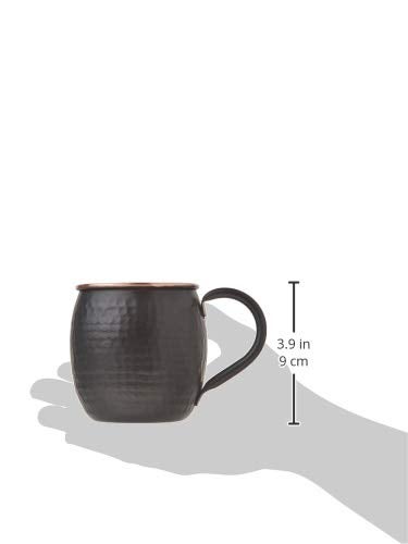 STAGLIFE 16 Oz Black Matte Moscow Mule Mugs Pure Copper Cups for Drinking Gifts for Him on Anniversary Genuine Copper Mugs for Moscow Mules Hammered Solid Unlined Cup Mug Set of 2 - Image 3