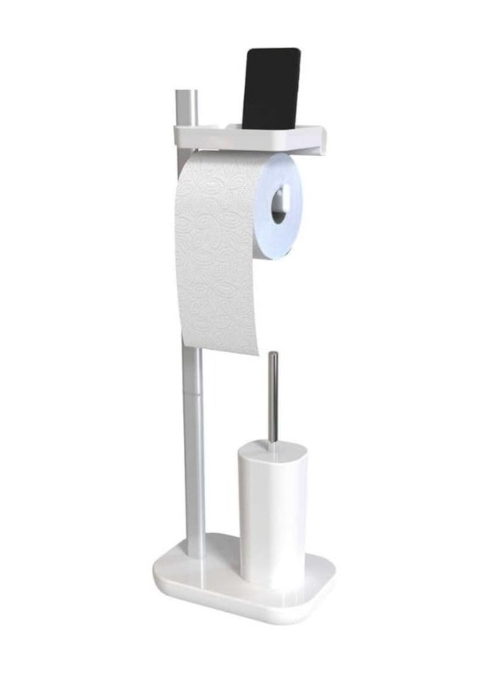 Primanova Primanova sui multifunctional standing toilet paper holder with toilet brush and mobile holder 