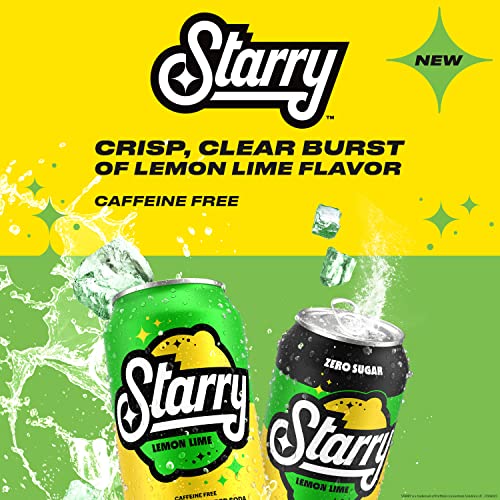 Starry Zero Sugar Lemon Lime Soda, Caffeine Free, Mini Cans, 7.5 Ounce (Pack of 10) - Image 4