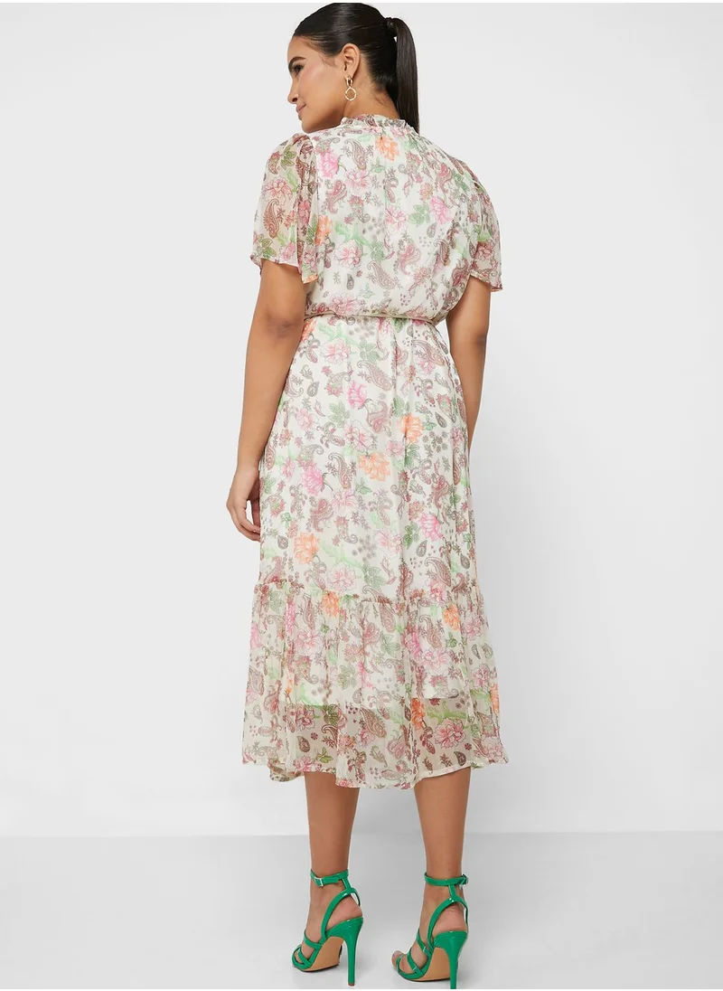 VERO MODA V-Neck Floral Print Dress