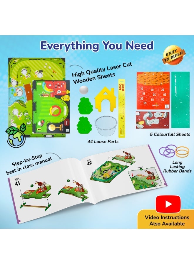 Smartivity Mini Golf DIY STEM Educational Toy Kit for Kids Age 6+ | Wooden Learning Toy | Build & Play | Gift for Boys & Girls - Image 5