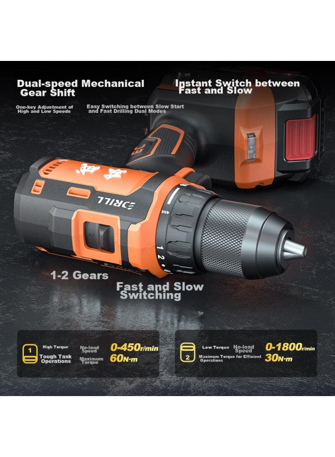DONG Cheng Dongcheng 20v Lithium-ion Brushless Cordless Drill Dcjz2059d Screwdriver Kit With Single Battery - Image 1