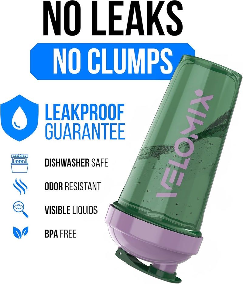 VELOMIX -2 Pack- 28 oz Protein Shaker Bottles for Protein Mixes - 2x Wire Whisk | Leak Proof Shaker Cups for Protein Shakes | Protein Shaker Bottle Pack (Flower Set) - Image 3