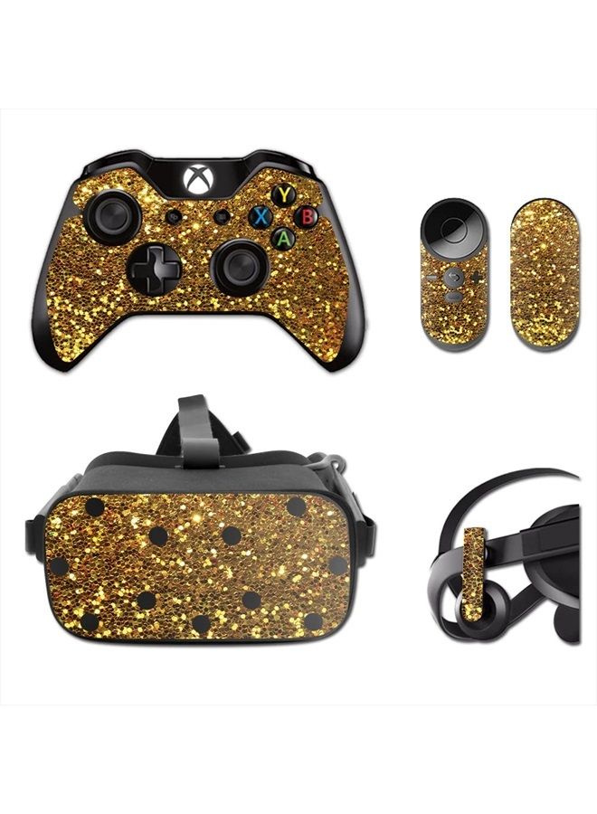 MIGHTY SKINS MightySkins Skin Compatible with Oculus Rift CV1 – Gold Dazzle | Protective, Durable, and Unique Vinyl Decal wrap Cover | Easy to Apply, Remove, and Change Styles | Made in The USA