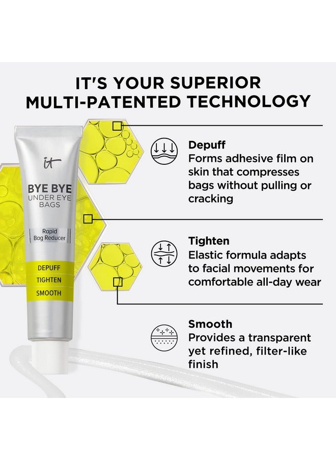 IT COSMETICS - Bye Bye Under Eye Bags Treatment For Women & Men - Temporary Eye Bag Reducer & Under Eye Corrector Depuffs, Tightens, Smooths & Reduces Look Of Wrinkles & Fine Lines - 0.5 Fl. Oz - Image 1