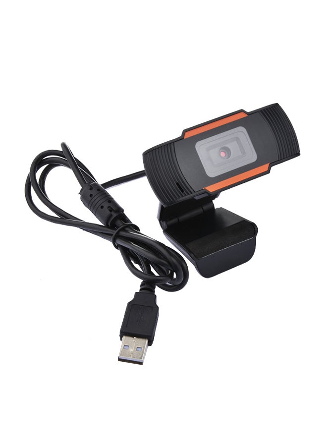 DUSALA High-Definition USB Webcam With Microphone Orange/Black - Image 1