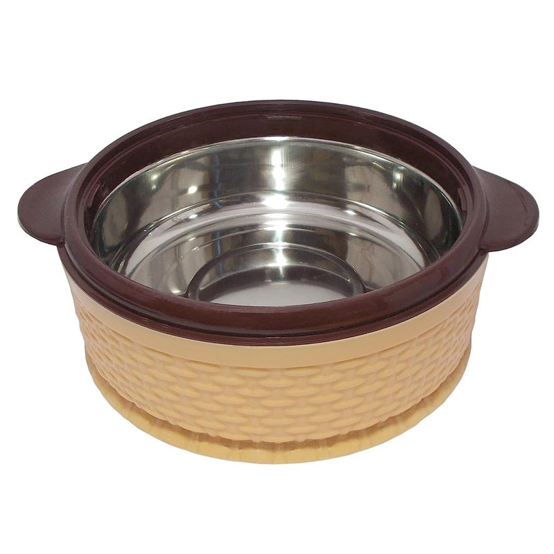 IDEAL PRIME Elegant BPA Free Double Wall Insulate Plastic Inner Steel Casserole 1200 ml | Airtight Hotpot Chapati Box Buffet Serving Dish Tableware Pack of 1 - Image 4