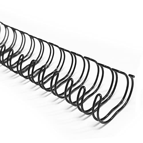 TOTiyea 50 Pack Double Loop Wire Binding Spines, 3/4 Inch Diameter, 2:1 Pitch,21-Loop, Black, 180 Sheets Capacity, Letter Size - Image 1