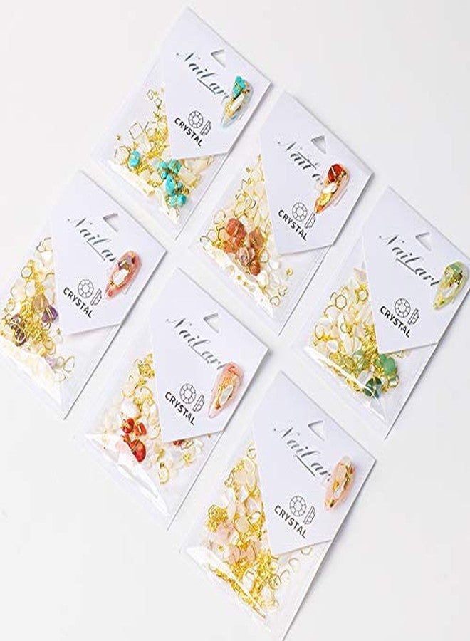 XICHEN Big Mix Sizes Nail Art Decoration Stone Nail Art Jewelry Crystal Stone Nail Decoration Stone 3D Nail Art Shell Piece -with Professional Tweezers (Agate Red) - Image 4